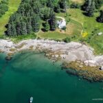 aerial view of the house and lawn